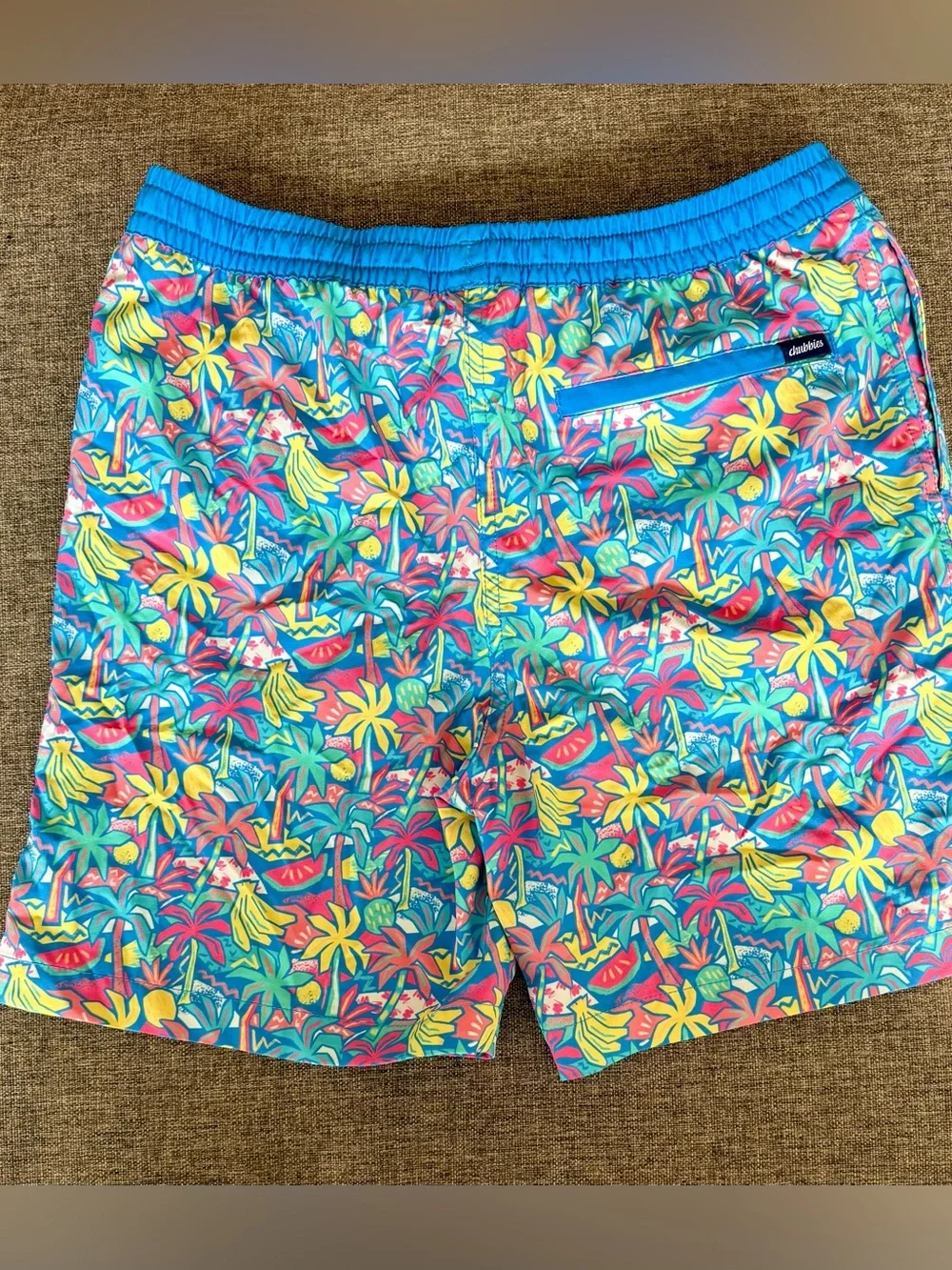 Boys Chubbies Swim Trunks Lined Set of 2 Size Large 14/16 Multicolor